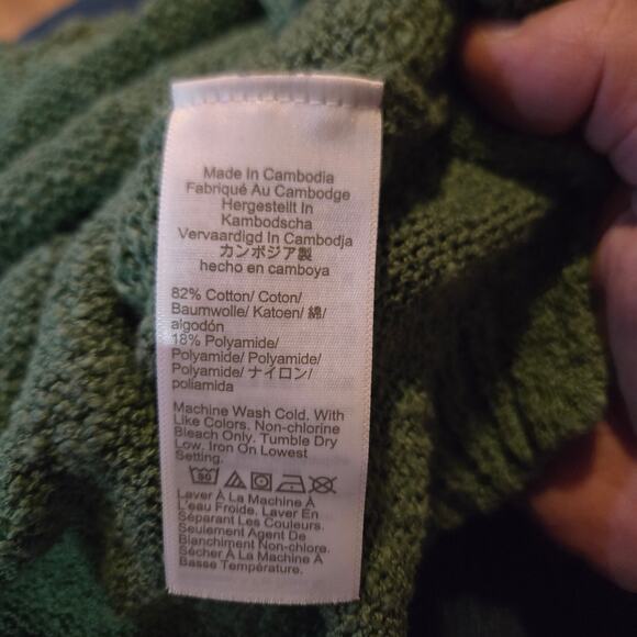 J.Crew Green Bouclé Knit V-Neck Sweater Tank Size Large - Picture 4 of 8